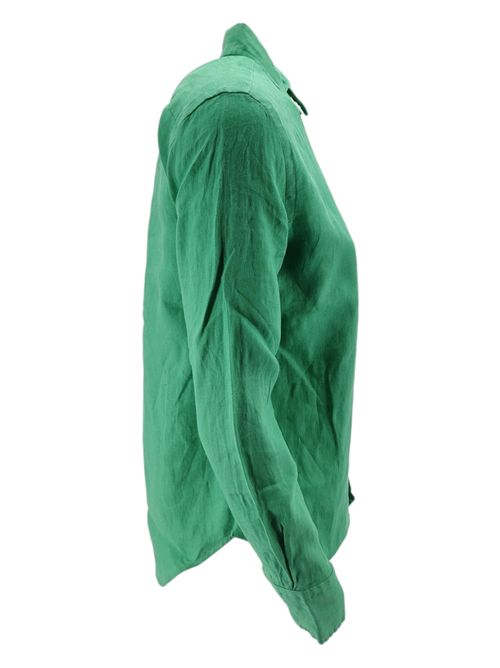 Camicia donna lino verde Ralph Lauren | 211920516013